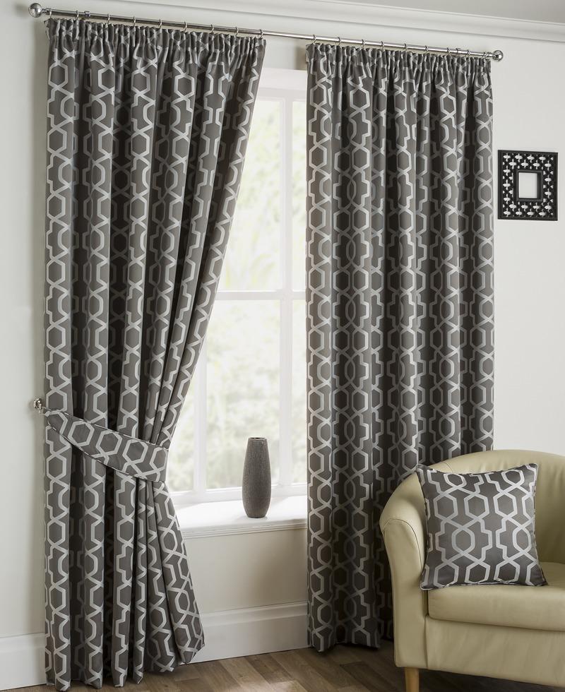 Oregon Ready Made Lined Curtains Pewter