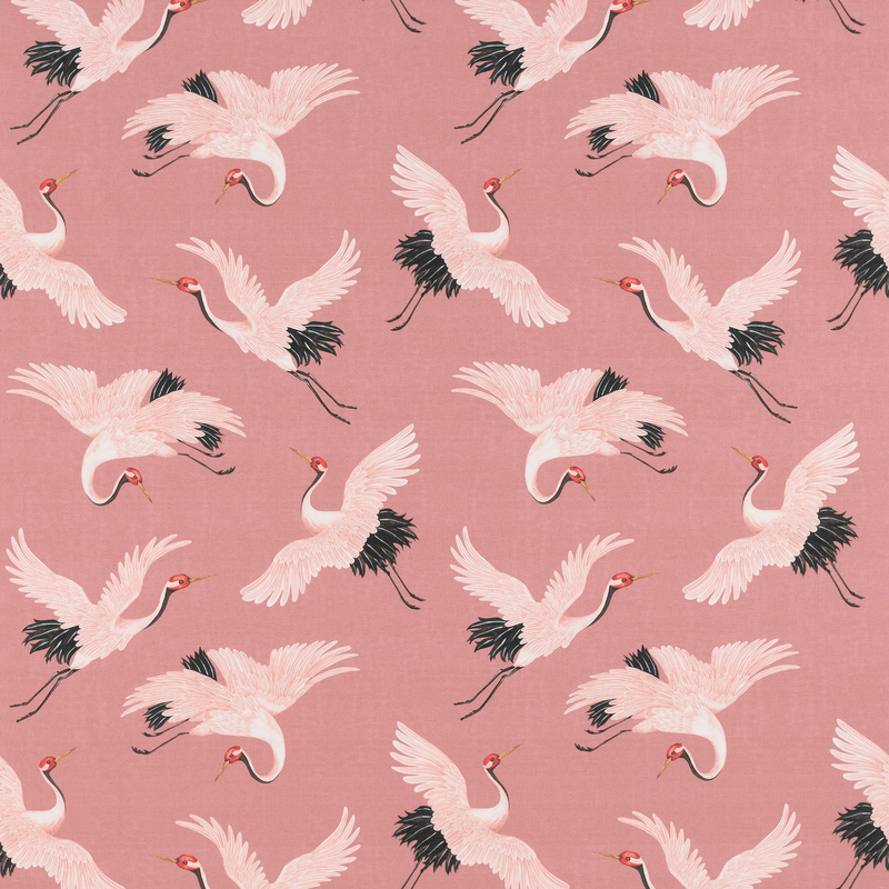 Paloma Home Oriental Birds Curtain Fabric Blossom