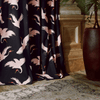 Paloma Home Oriental Birds Curtain Fabric Navy