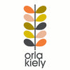 Orla Kiely Velvet Apple Blossom Feather Filled Cushion 50cm x 50cm Noir