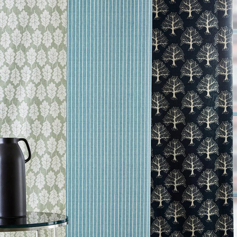 iLiv Pencil Stripe Fabric Ocean