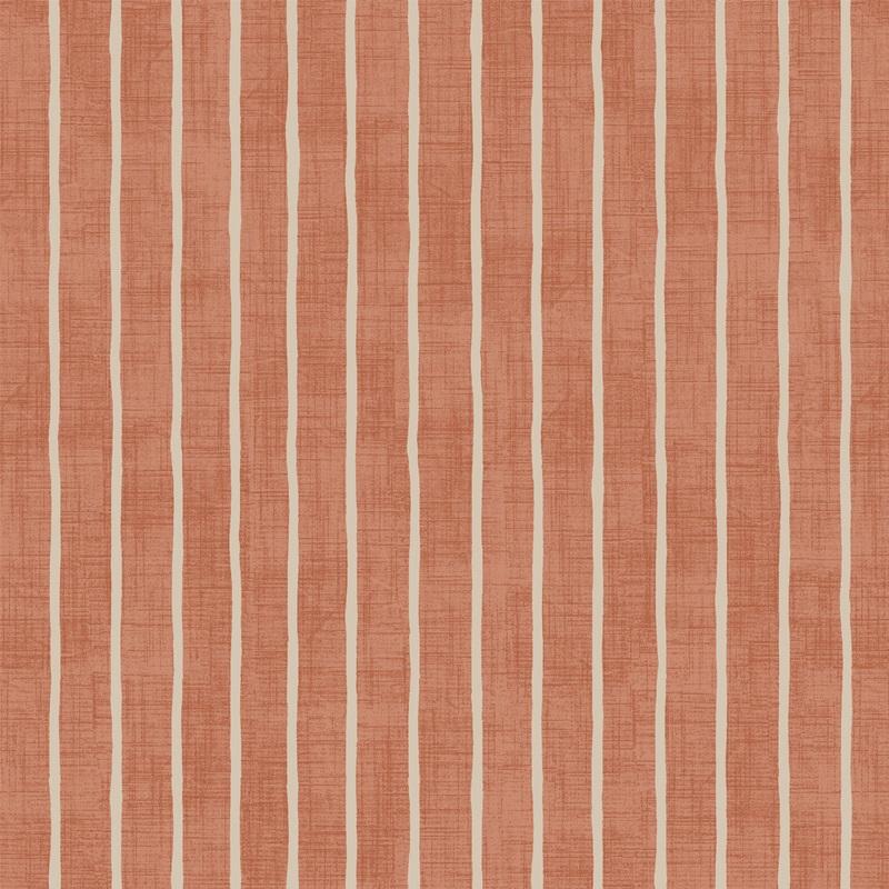 iLiv Pencil Stripe Fabric Paprika