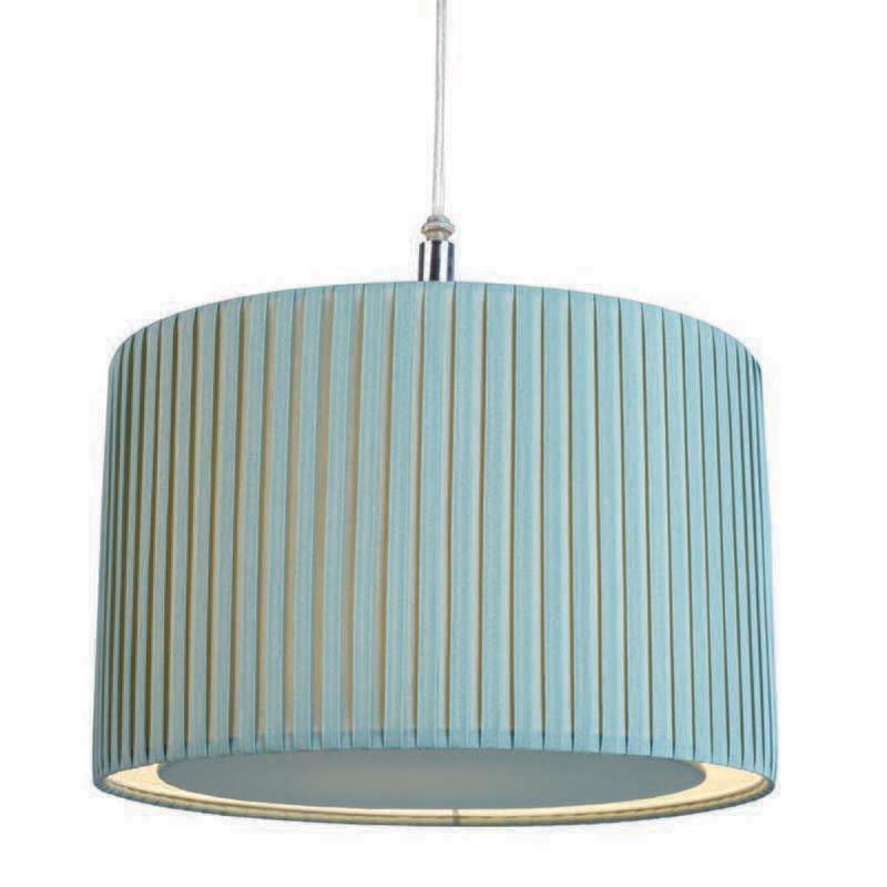 Pleated Pendant Shade With Diffuser Duck Egg