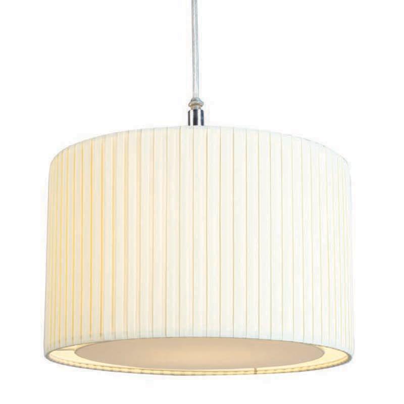 Pleated Pendant Shade With Diffuser Cream