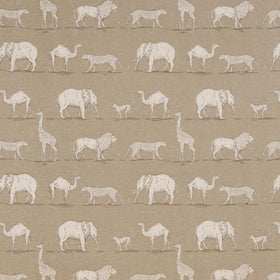 iLiv Prairie Animals Fabric Almond