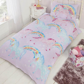 Rainbow Unicorn Single Bedding Set