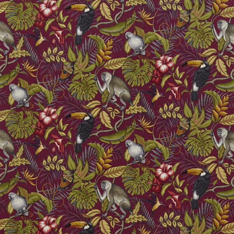 iLiv Rain Forest Fabric Cranberry