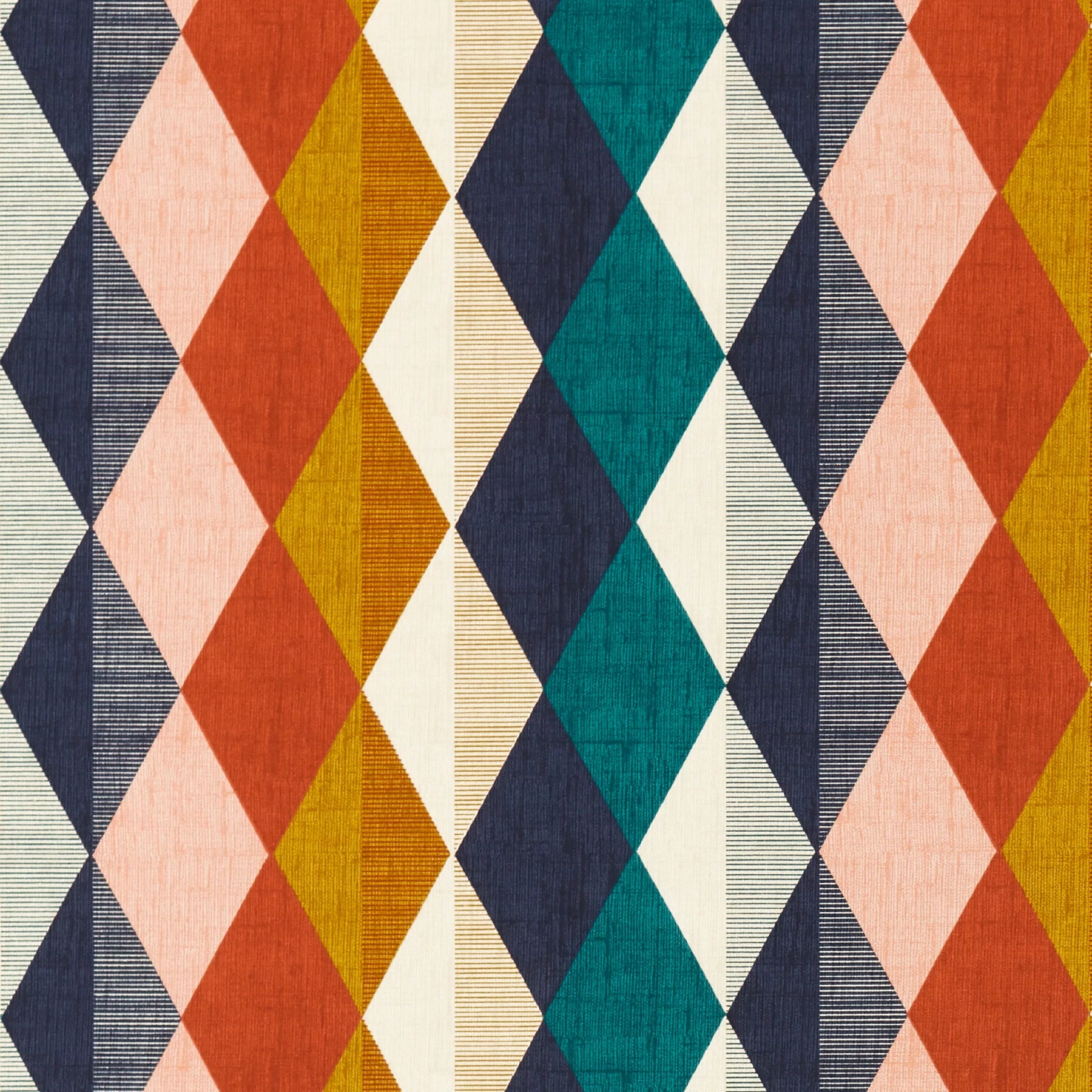 Clarke & Clarke Denver Fabric Retro