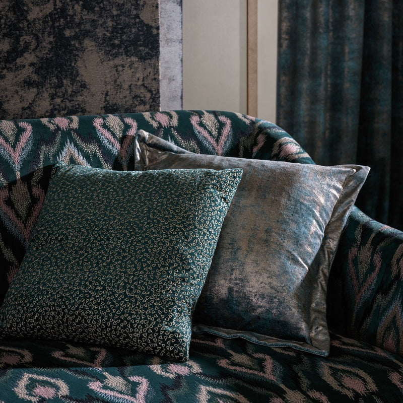 Clarke & Clarke Ricamo Fabric Teal