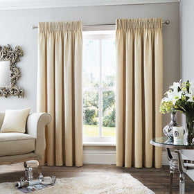 Rimini Ready Made Lined Curtains Natural