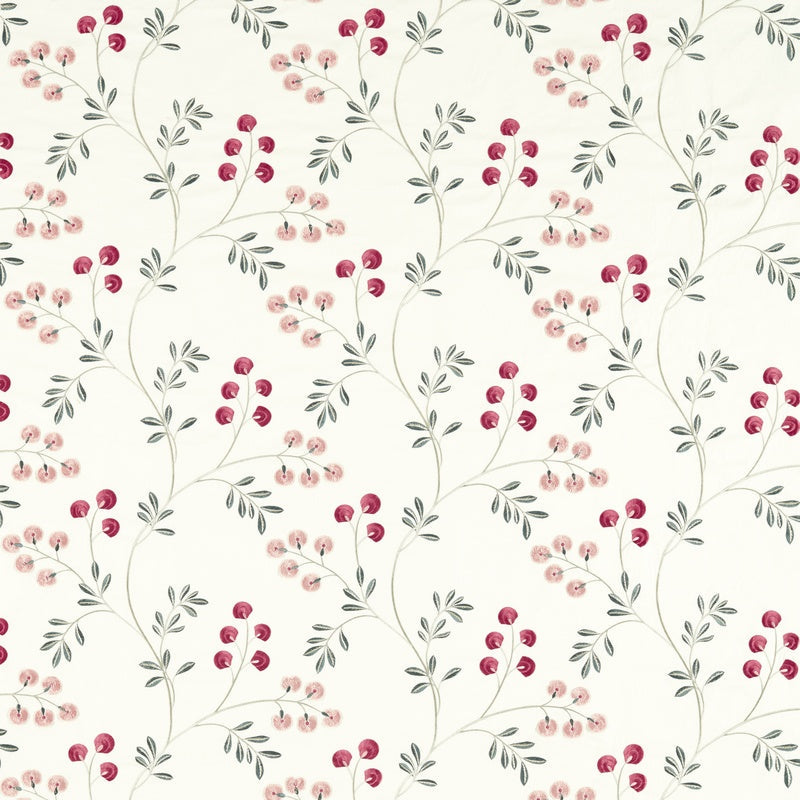 Rochelle Curtain Fabric Blush Raspberry