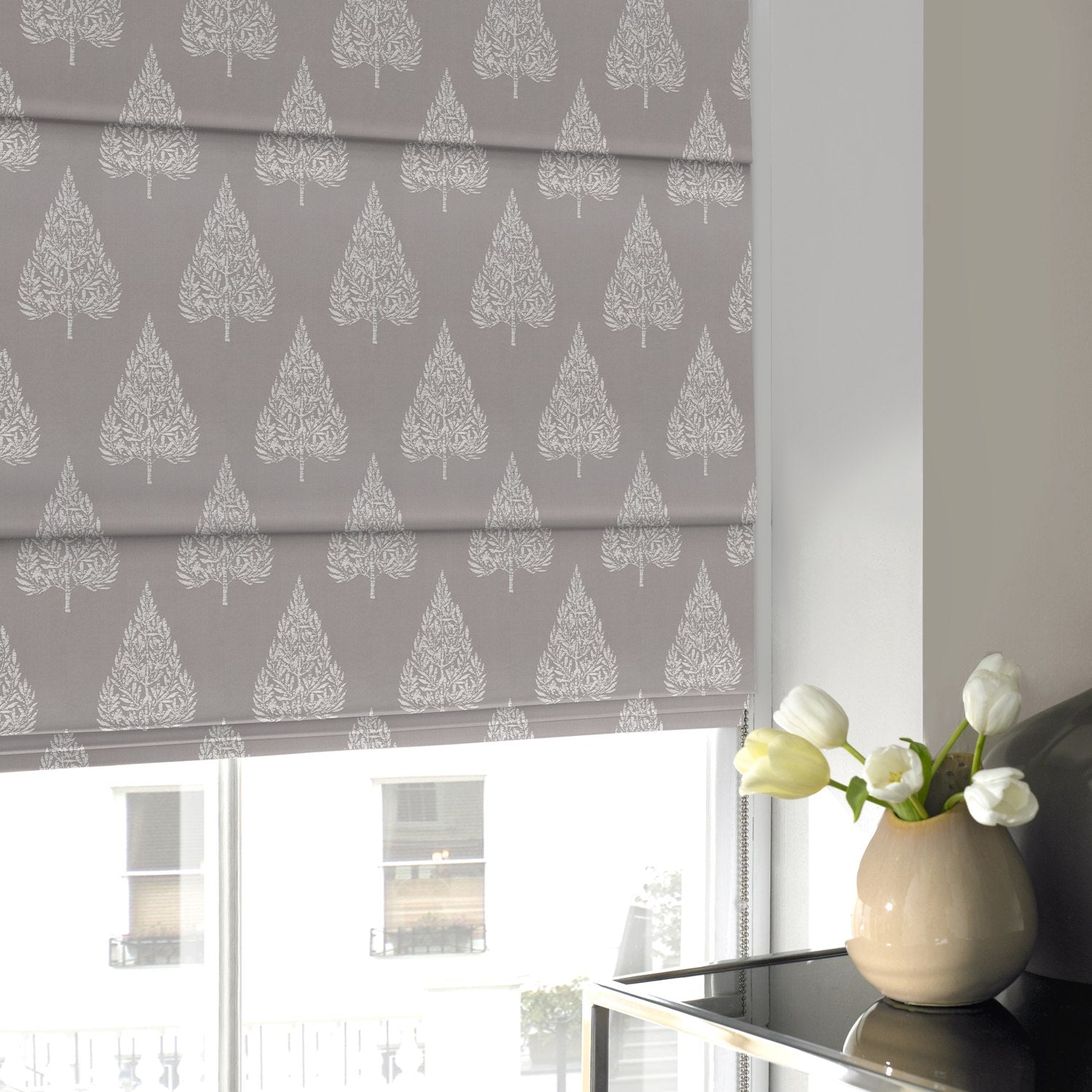 Ronda Roman Blind Pewter