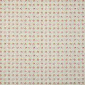 Rose Tile Curtain Fabric Pebble