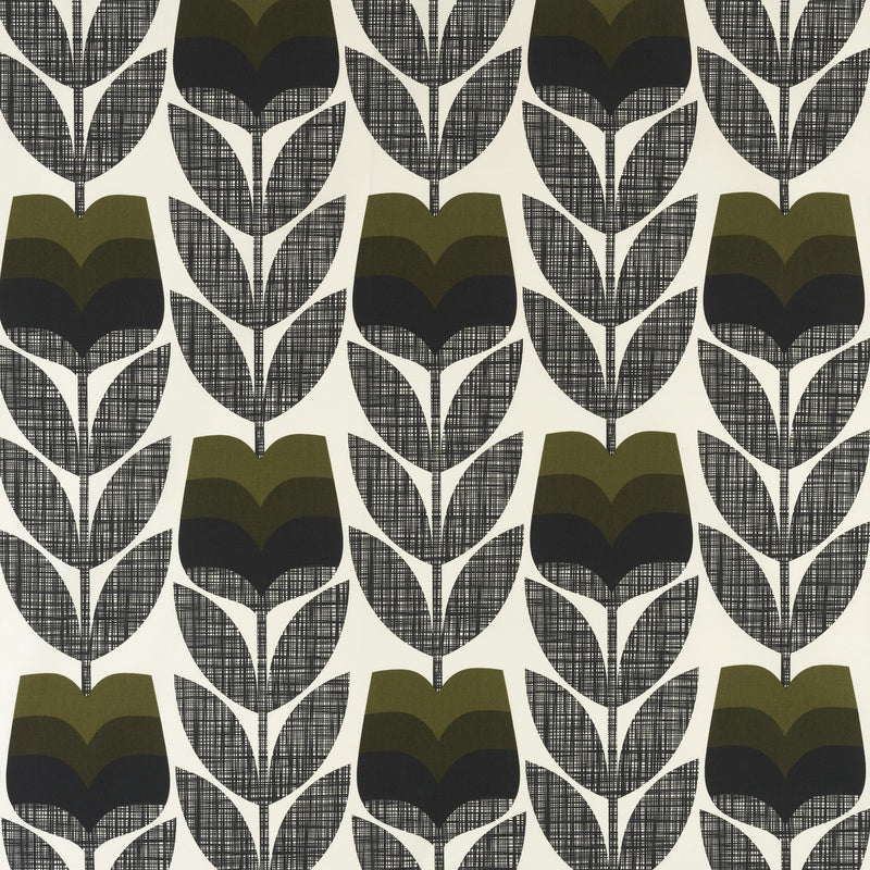 Orla Kiely - Rosebud Fabric Moss