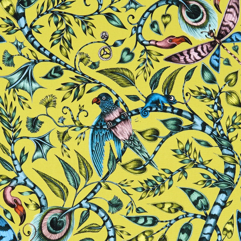 Emma Shipley Rousseau Velvet Fabric Lime