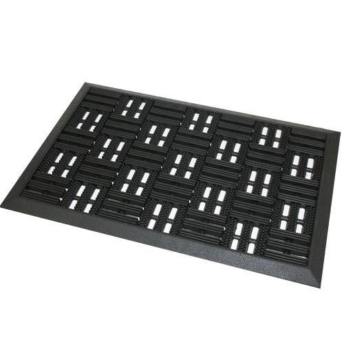Rubber Trellis Mat Black