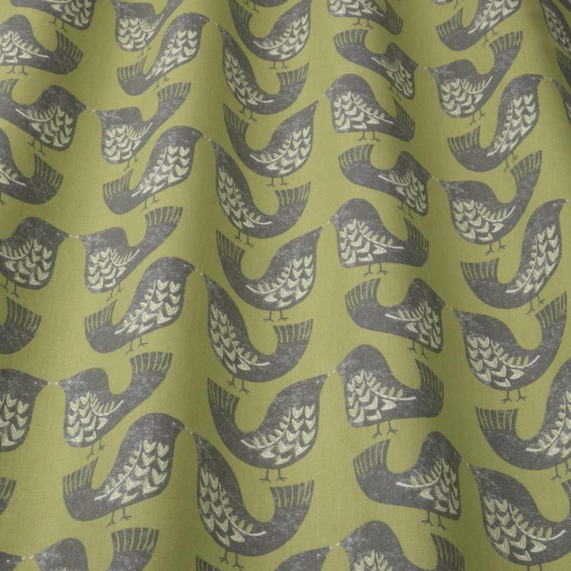 iLiv Scandi Birds Fabric Kiwi