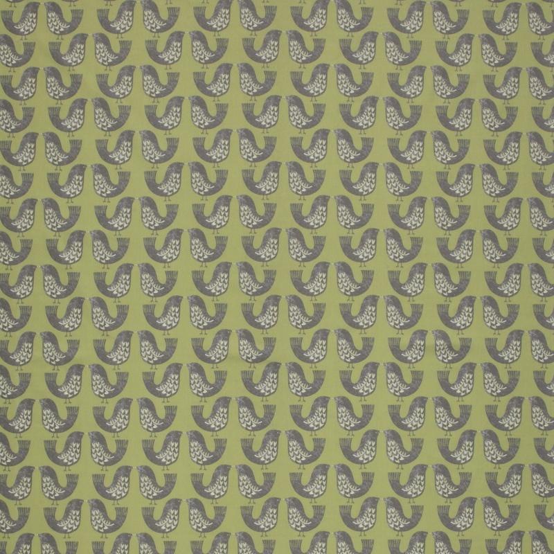 iLiv Scandi Birds Fabric Kiwi