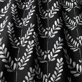 Scandi Sprig Curtain Fabric Noir