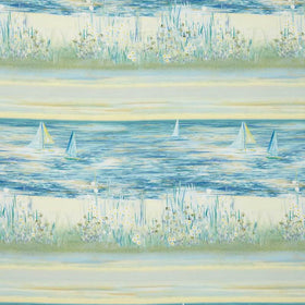 Seascape Curtain Fabric Lagoon