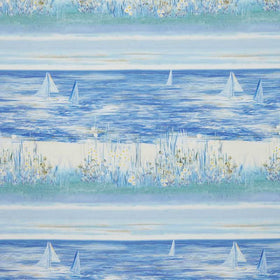 Seascape Curtain Fabric Riviera