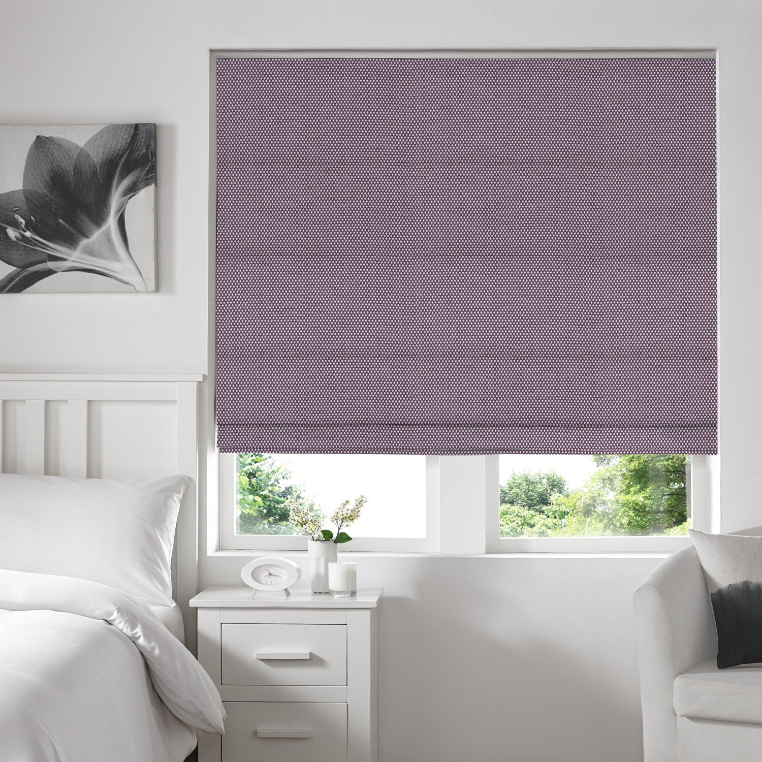 Seville Roman Blind Aubergine