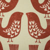 Scandi Birds Curtain Fabric Scarlet