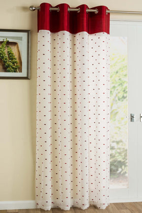 Sloane Eyelet Panel Red