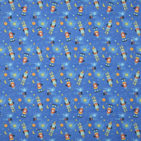 Space Curtain Fabric Roll End 2 Bleu