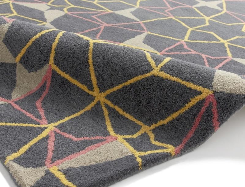 Spectrum SP37 Rug Grey Yellow Pink