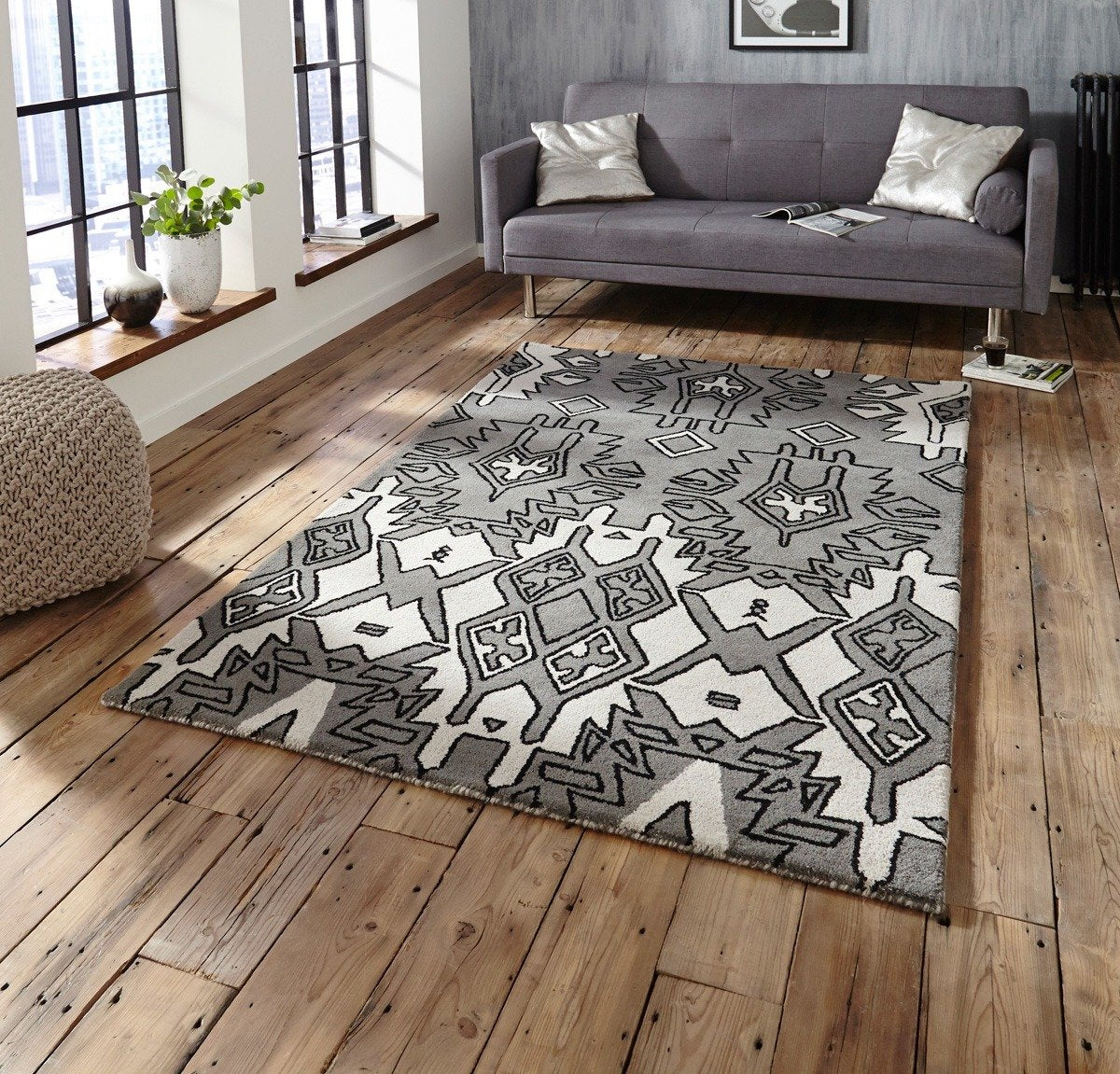 Spectrum SP83 Rug Grey Silver