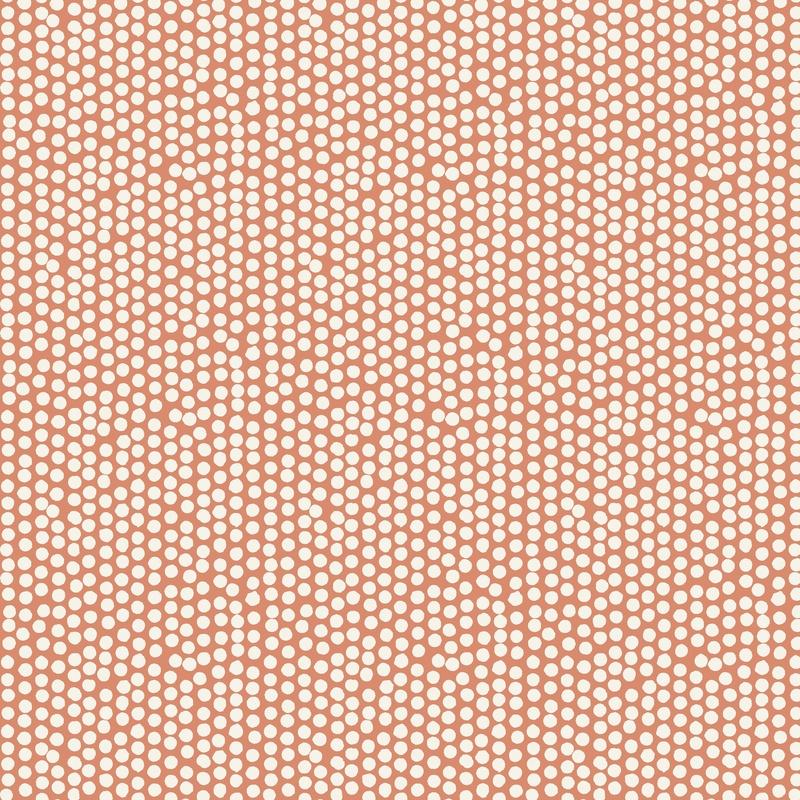 Spotty Curtain Fabric Orange