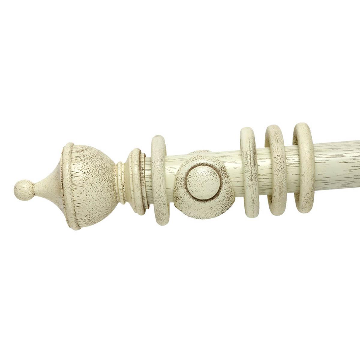 Romantica 50mm Curtain Poles Antique White-Stained