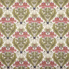 Acanthus Curtain Fabric Cherry