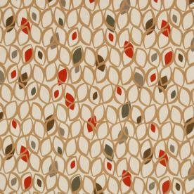 Cedar Curtain Fabric Red Berry