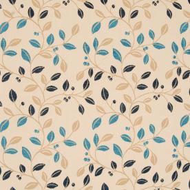 Cipriani Floral Curtain Fabric Blue 02