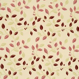 Cipriani Floral Curtain Fabric Aubergine/Cerise 07