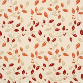 Cipriani Floral Curtain Fabric Red/terracotta 09