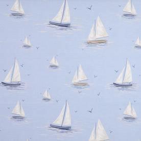Clipper Curtain Fabric Harbour Blue