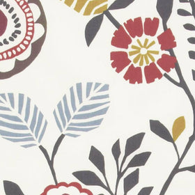 Clarke & Clarke Folki Fabric Indigo/Cranberry