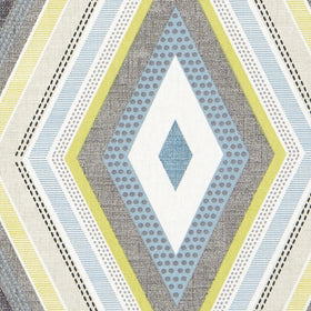 Clarke & Clarke Terrazzo Fabric Charcoal / Chartreuse