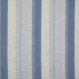 Genoa Stripe Curtain Fabric Indigo