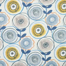 Indah Curtain Fabric Indigo