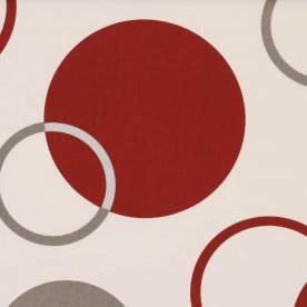 Jive Curtain Fabric Red/Black