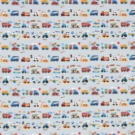 Klaxon Curtain Fabric Blue