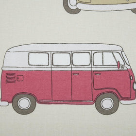 VW Campervan Curtain Fabric Pink