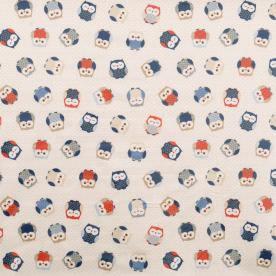 Owls Fabric Blue