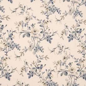 Secret Garden Curtain Fabric Blue