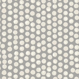 Spotty Curtain Fabric Grey