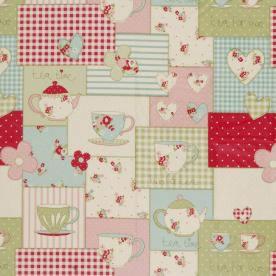 Teatime PVC Fabric Pink